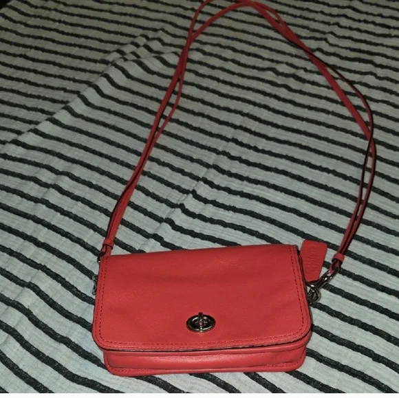 Coach Red Crossbody Bag with Tassel - Picture 10 of 10